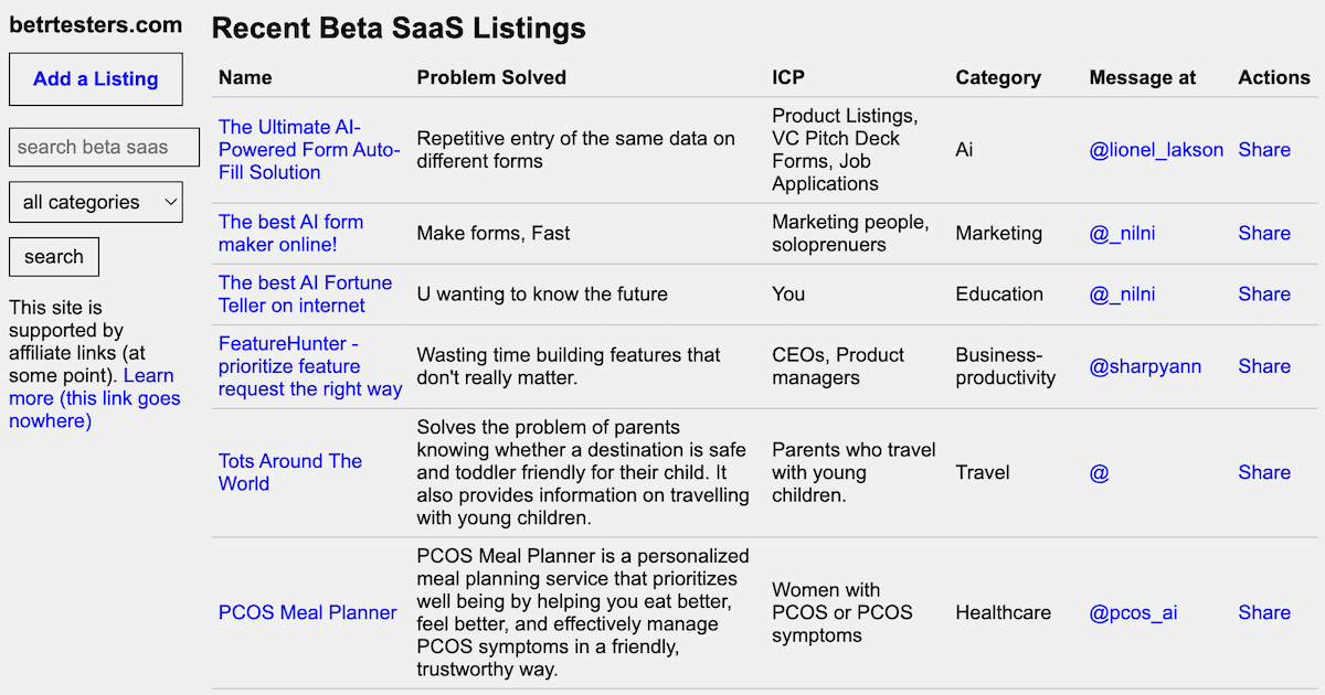 BetrTesters.com - Beta SaaS Product Directory | Test New Software